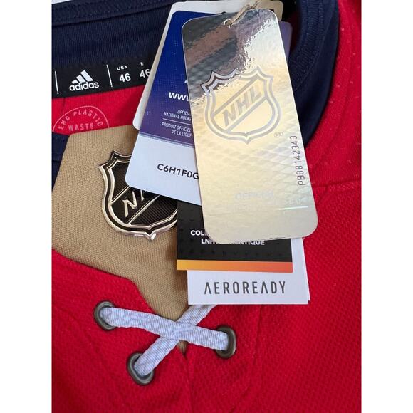 Adidas Florida Panthers Jonathan Huberdeau Jersey HB6672 Men's Size 46 - Picture 5 of 12